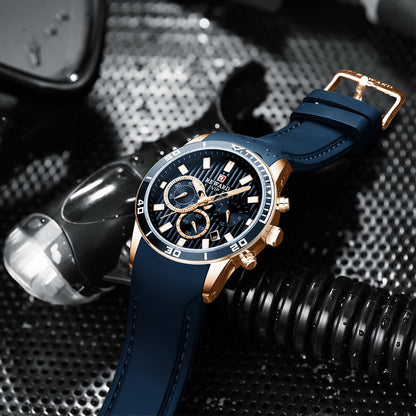 Reward-Montre Homme – Quartz Sport & Mode Bracelet Silicone Confortable