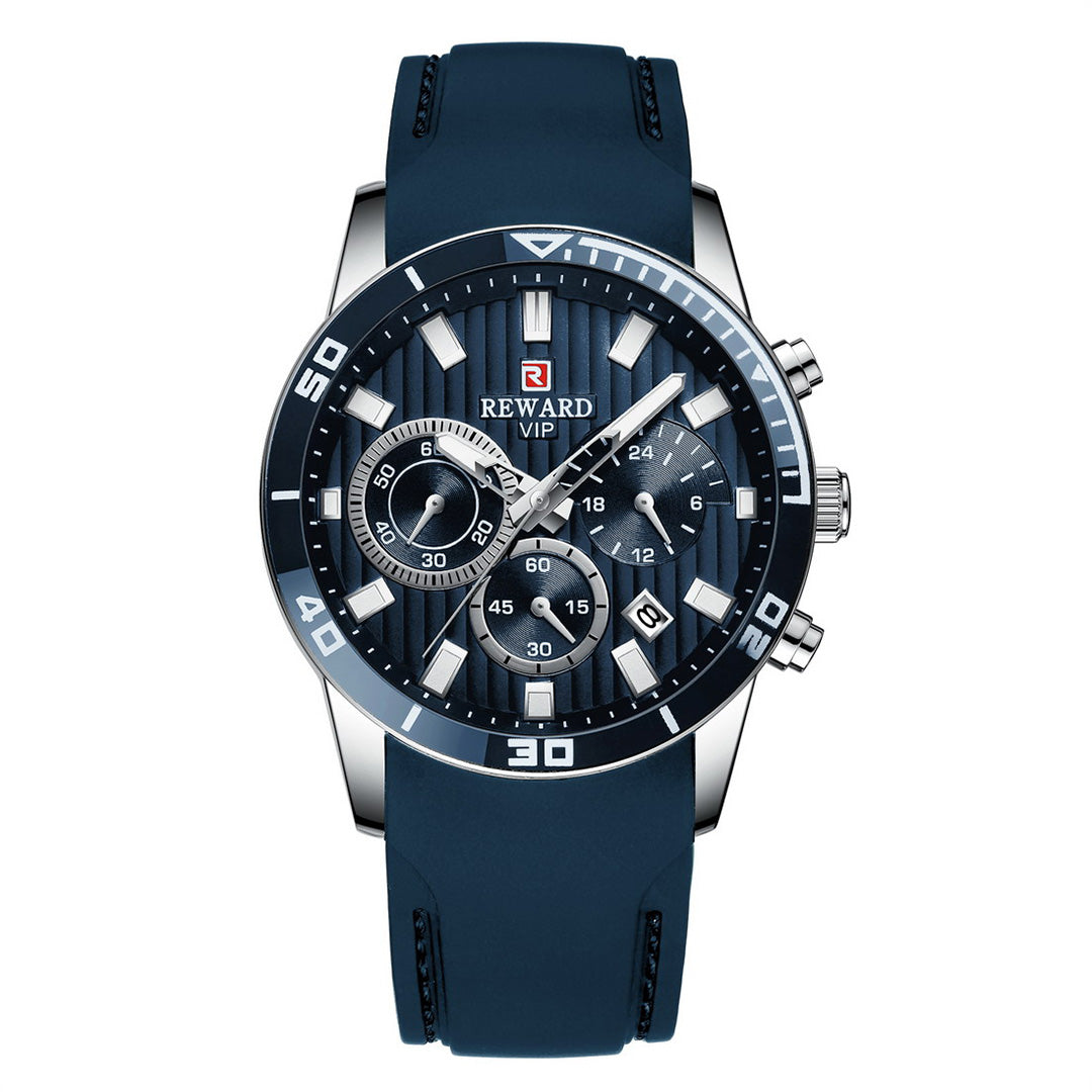 Reward-Montre Homme – Quartz Sport & Mode Bracelet Silicone Confortable