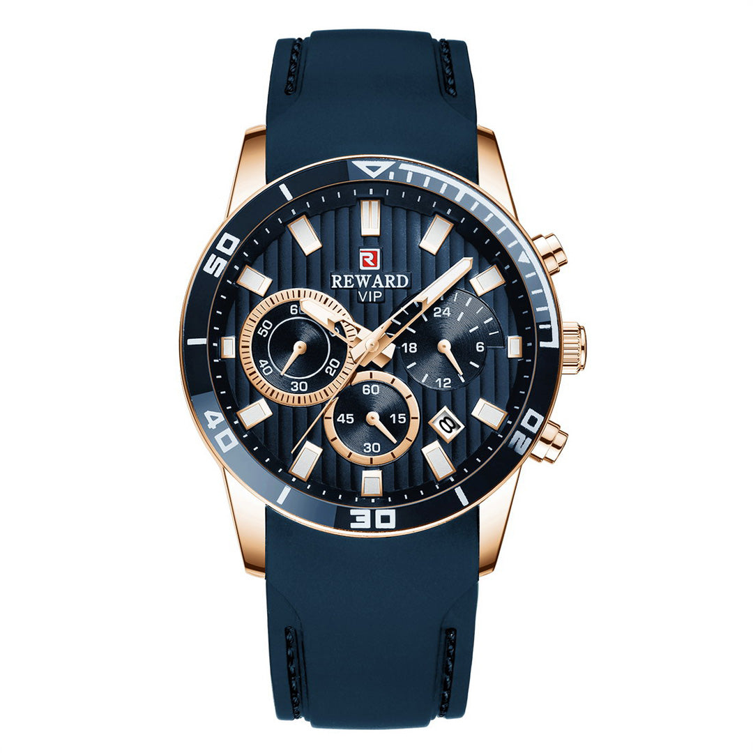 Reward-Montre Homme – Quartz Sport & Mode Bracelet Silicone Confortable