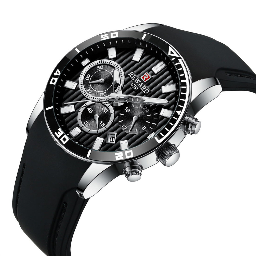 Reward-Montre Homme – Quartz Sport & Mode Bracelet Silicone Confortable