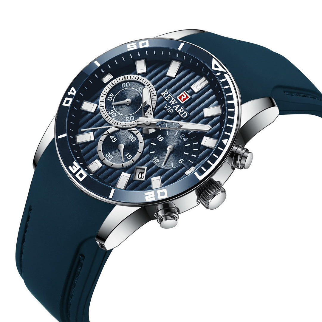 Reward-Montre Homme – Quartz Sport & Mode Bracelet Silicone Confortable
