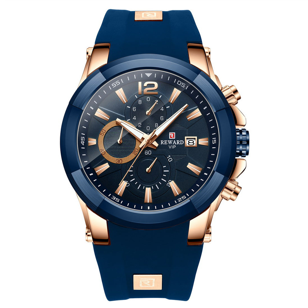 Reward-Montre Homme Design Tendance Style Audacieux. Quartz Précis & Bracelet Silicone Confortable