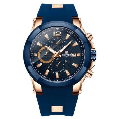 Reward-Montre Homme Design Tendance Style Audacieux. Quartz Précis & Bracelet Silicone Confortable