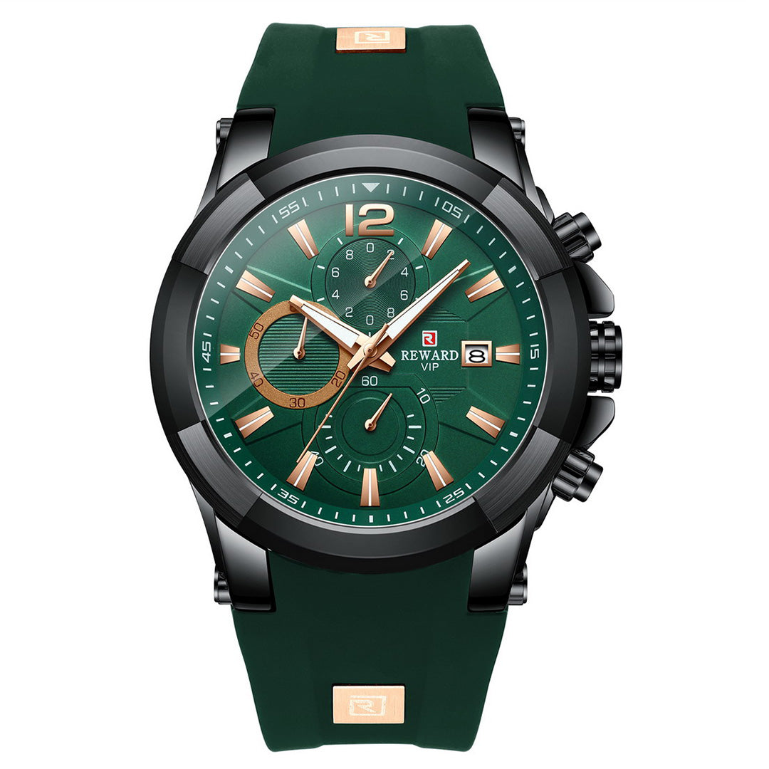 Reward-Montre Homme Design Tendance Style Audacieux. Quartz Précis & Bracelet Silicone Confortable