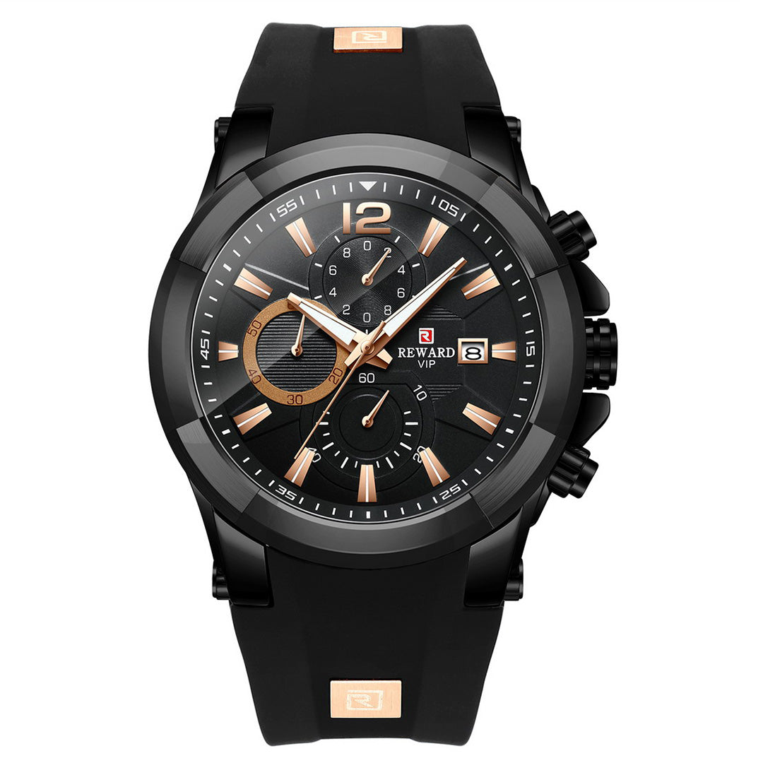 Reward-Montre Homme Design Tendance Style Audacieux. Quartz Précis & Bracelet Silicone Confortable