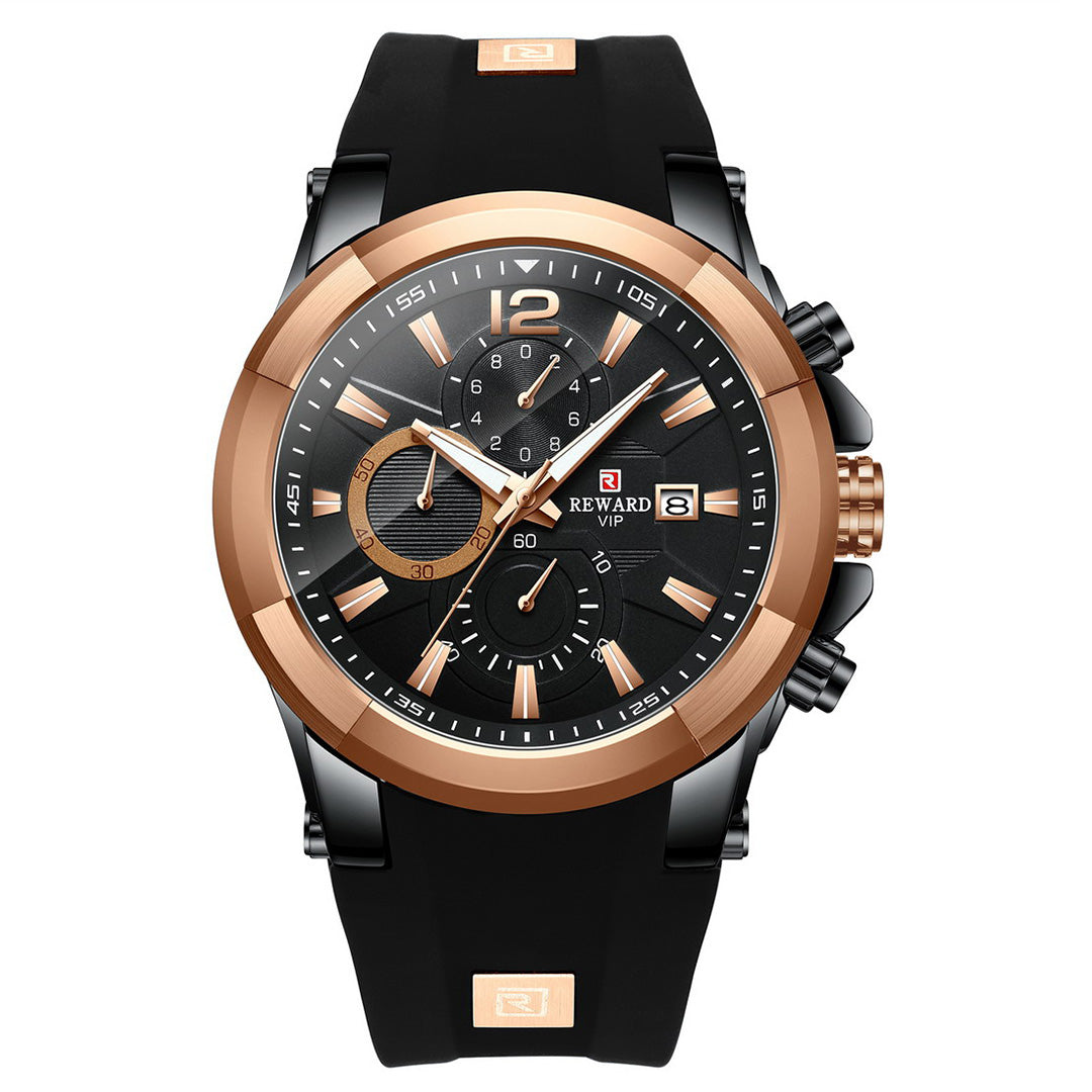 Reward-Montre Homme Design Tendance Style Audacieux. Quartz Précis & Bracelet Silicone Confortable
