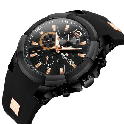 Reward-Montre Homme Design Tendance Style Audacieux. Quartz Précis & Bracelet Silicone Confortable