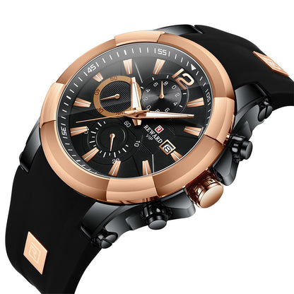 Reward-Montre Homme Design Tendance Style Audacieux. Quartz Précis & Bracelet Silicone Confortable