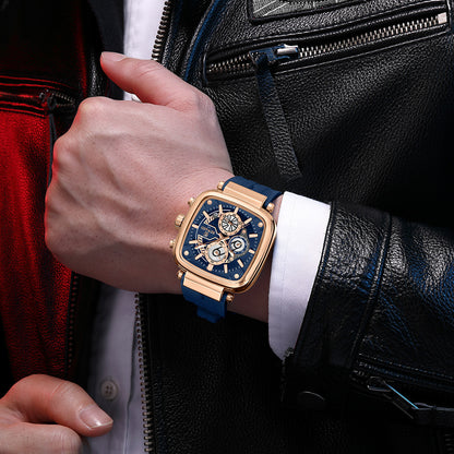 Reward-Montre à Quartz Sport et Mode Homme Étanche avec Bracelet en Silicone