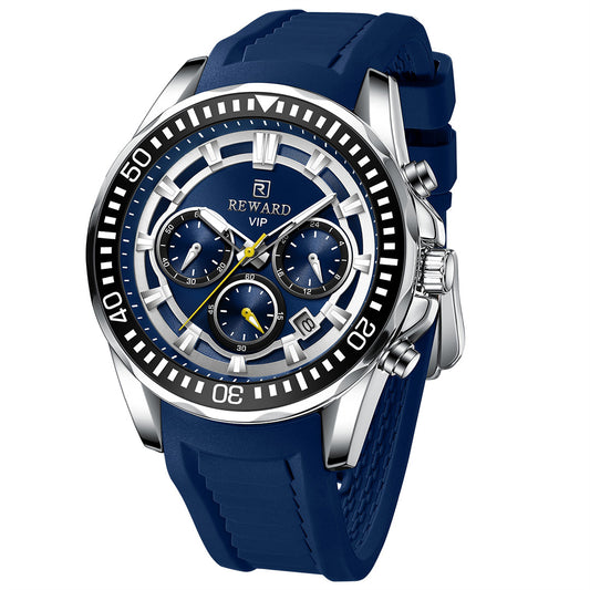 Reward-Montre Homme Quartz– Sport Multifonction Bracelet Silicone