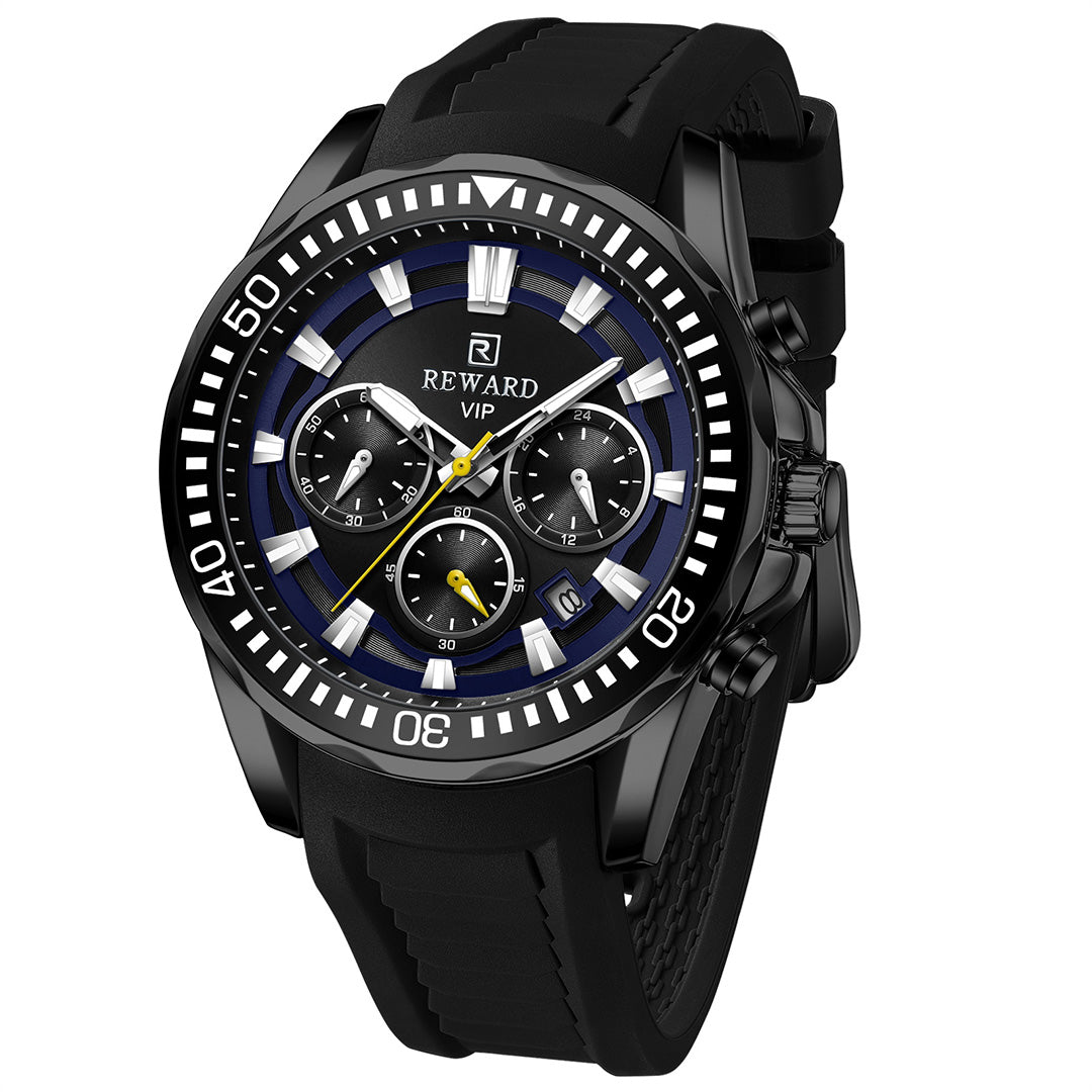 Reward-Montre Homme Quartz– Sport Multifonction Bracelet Silicone