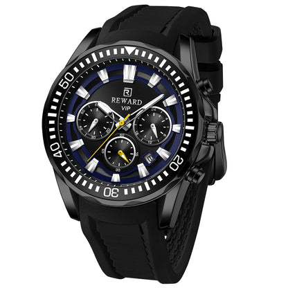 Reward-Montre Homme Quartz– Sport Multifonction Bracelet Silicone