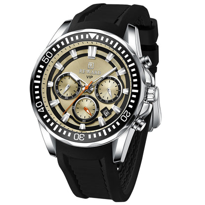 Reward-Montre Homme Quartz– Sport Multifonction Bracelet Silicone
