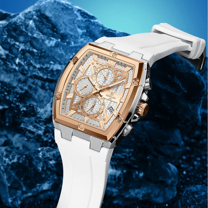 Reward-Montre Homme Quartz Sport Multifonction-Étanche Chronographe avec Bracelet en Silicone