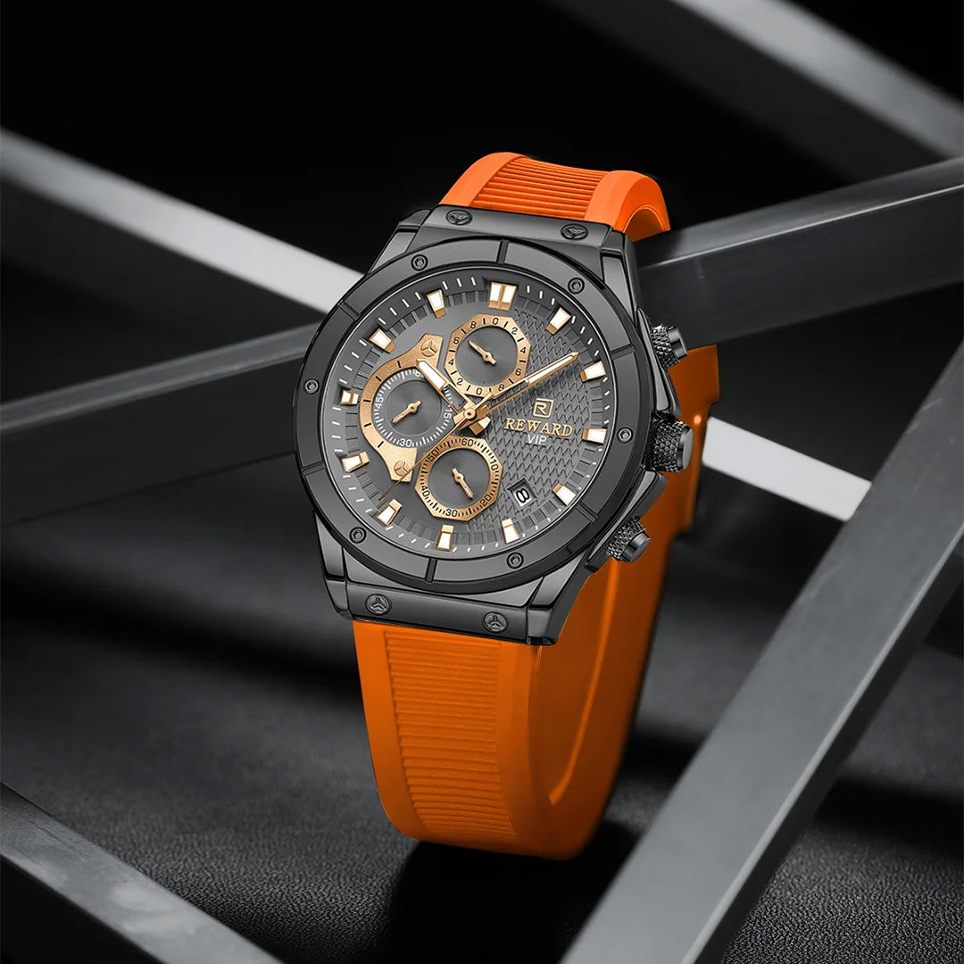 Reward-Montre Homme Fine Sport & Mode Quartz avec Bracelet Silicone